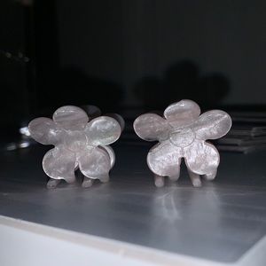 Emi Jay Baby Daisy Clip Set in Petal Pink